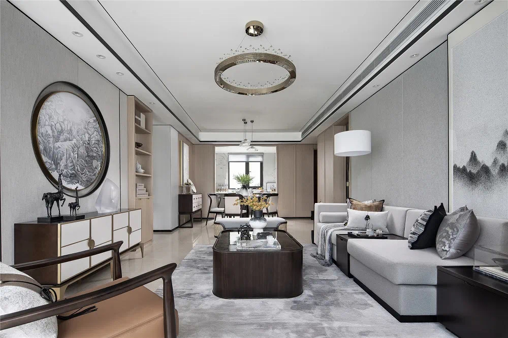 新中式風格家裝設計室內(nèi)裝修效果圖-客廳 新中式風格家裝設計室內(nèi)裝修效果圖-客廳