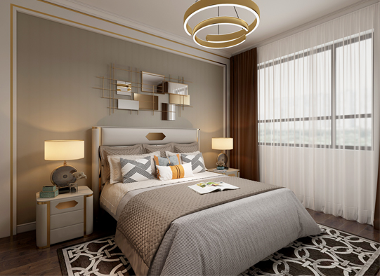 佛山市越秀御湖臺現代簡約風格三居室裝修案例