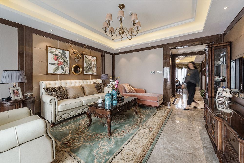 佛山市頤安&middot;天璟名庭美式風格三居室裝修案例