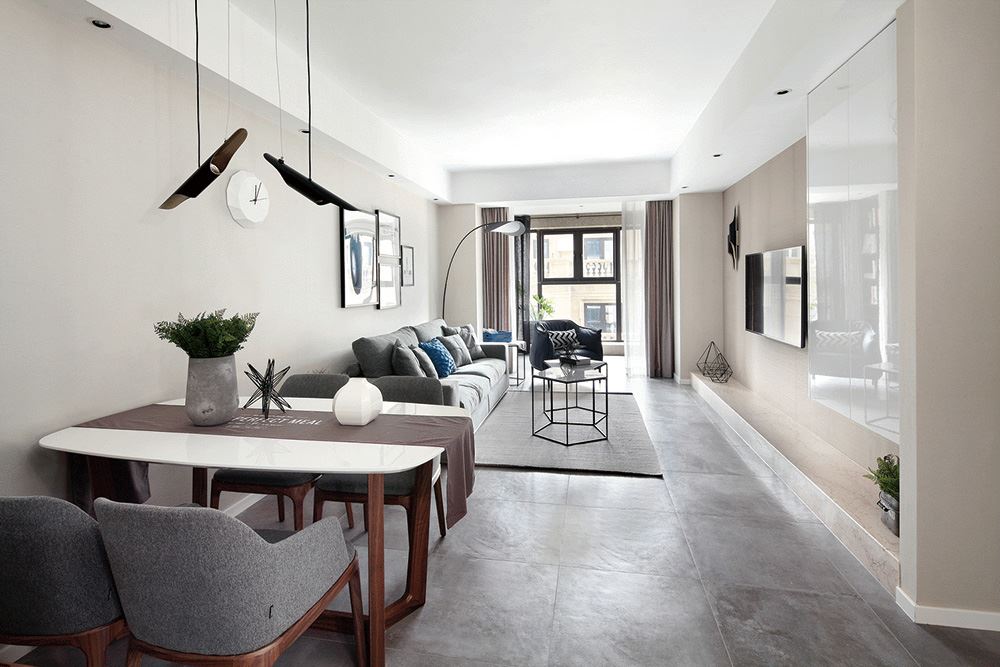 南寧市新希望錦官城北歐風格三居室裝修案例