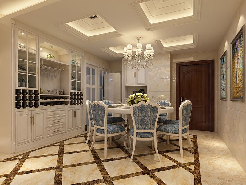 佛山市美的&middot;東樾灣歐式風格三居室裝修案例