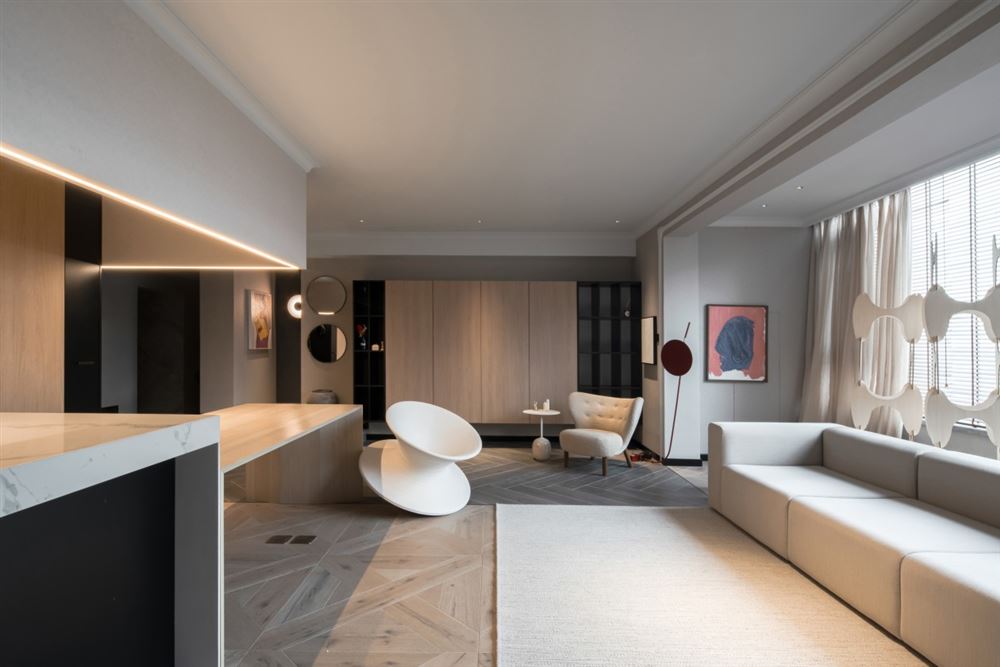 清遠市山湖世紀北歐風格三居室裝修案例