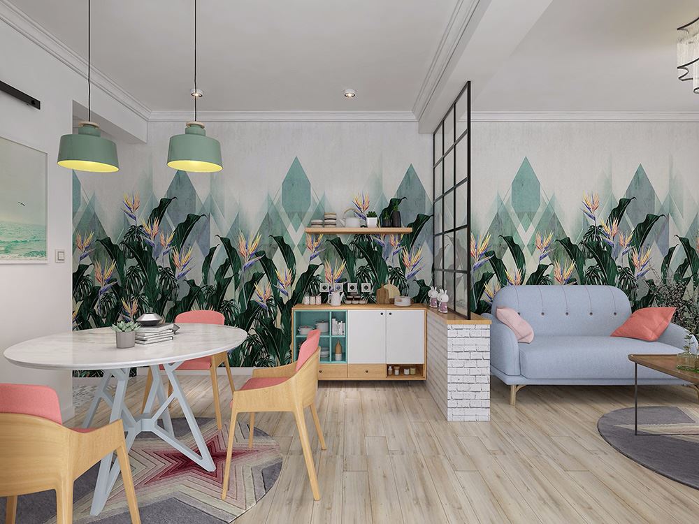 佛山市恒大&middot;酈湖城田園風格二居室裝修案例