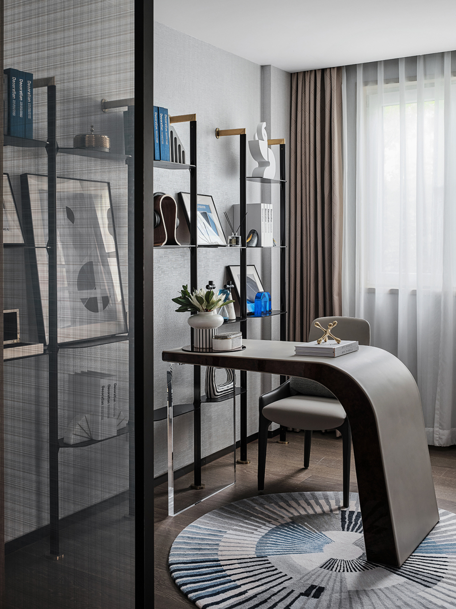 低調(diào)奢華輕奢風(fēng)格室內(nèi)家裝案例效果圖-書房 低調(diào)奢華輕奢風(fēng)格室內(nèi)家裝案例效果圖-書房