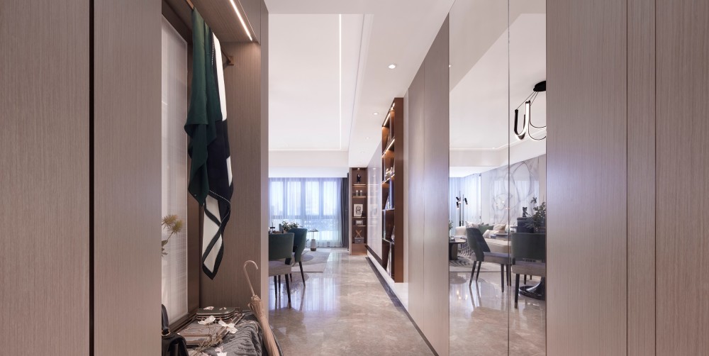 輕奢風格室內家裝案例效果圖-玄關 輕奢風格室內家裝案例效果圖-玄關