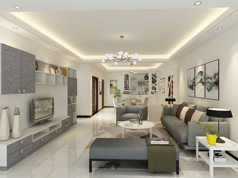 佛山市碧桂園智慧慢城現(xiàn)代簡約風格三居室裝修案例