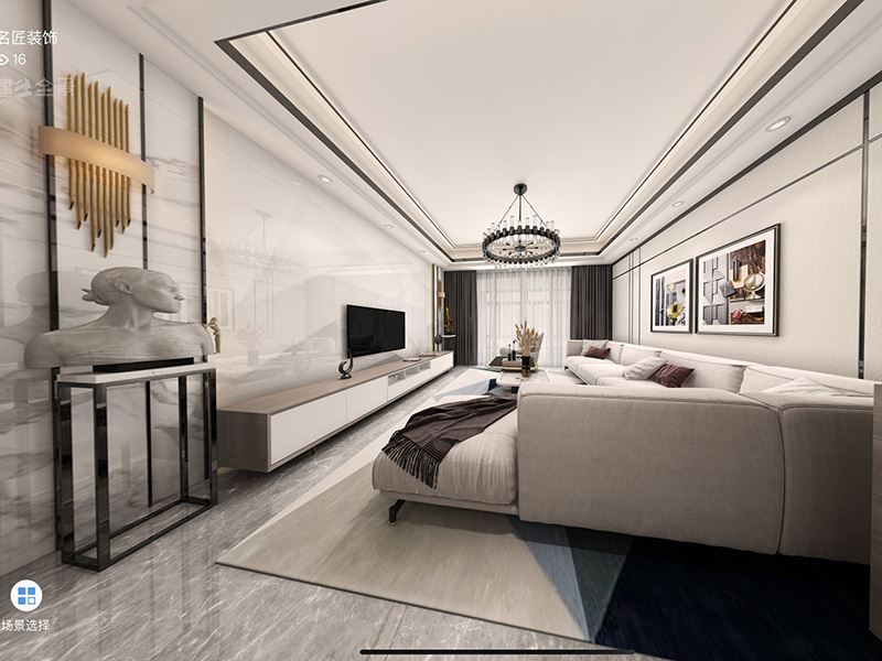 茂名市德威雅苑現代簡約風格四居室裝修案例