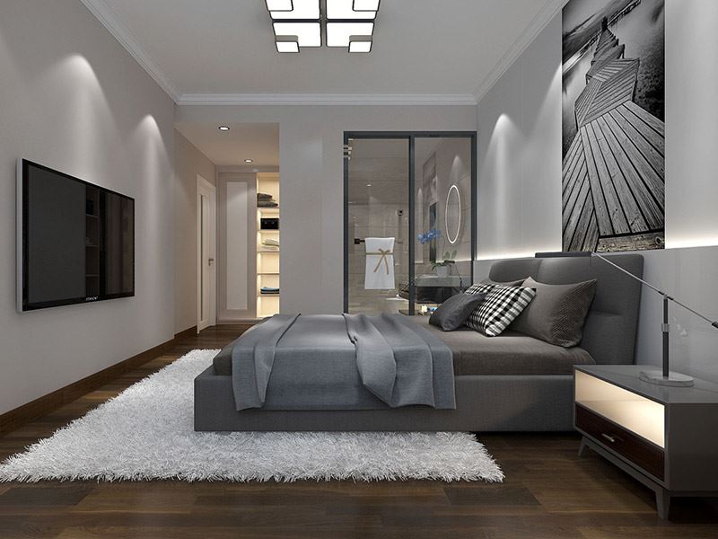 自貢市川南汽車配件商業中心現代簡約風格平層裝修案例