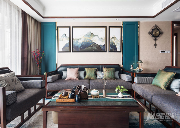 佛山市碧桂園&middot;嶺南盛世新中式風(fēng)格三居室裝修案例