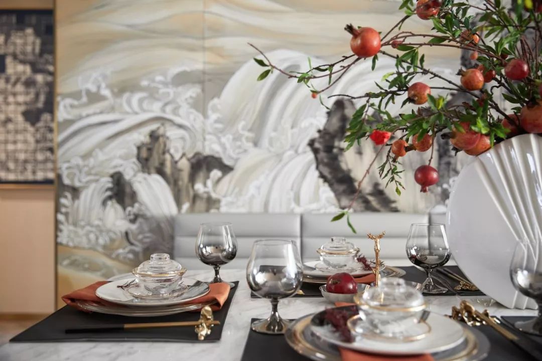 新中式風格家裝設計室內裝修效果圖-餐廳 新中式風格家裝設計室內裝修效果圖-餐廳