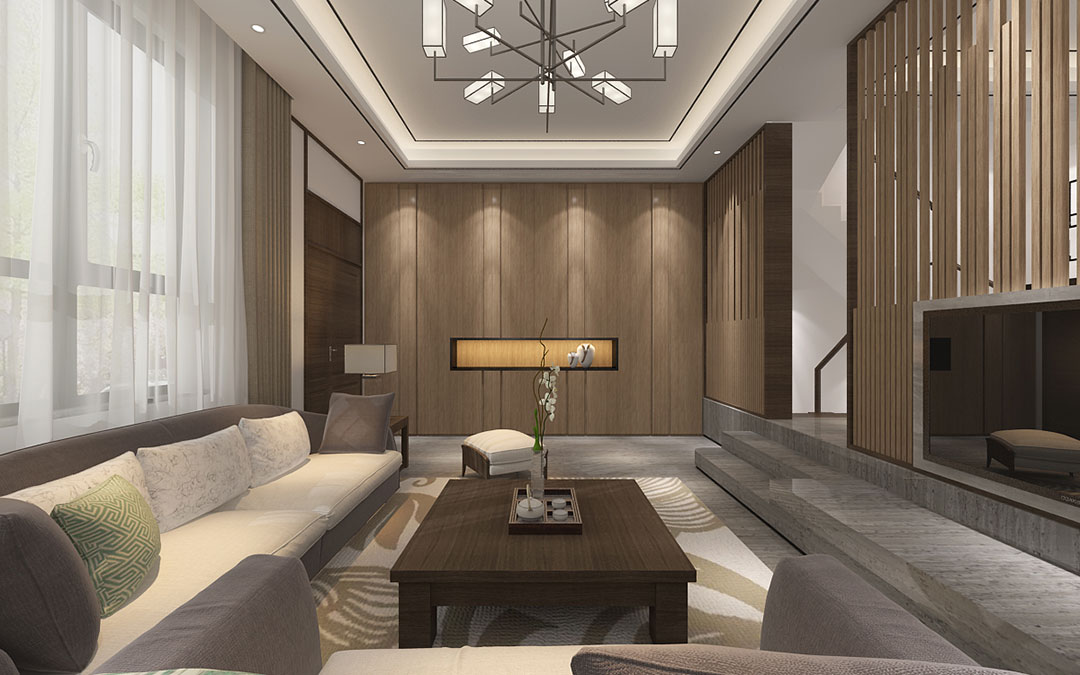 新中式風格別墅室內設計家裝案例-客廳 新中式風格別墅室內設計家裝案例-客廳