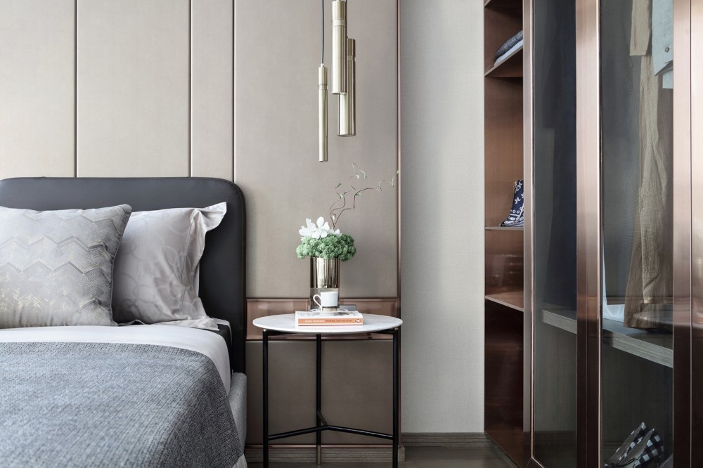 現代輕奢風格室內設計家裝案例-臥室床頭柜 現代輕奢風格室內設計家裝案例-臥室床頭柜