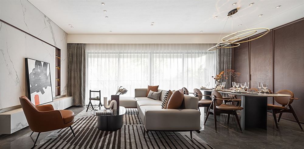 昭通市濟川門匯通大廈輕奢風格四居室裝修案例