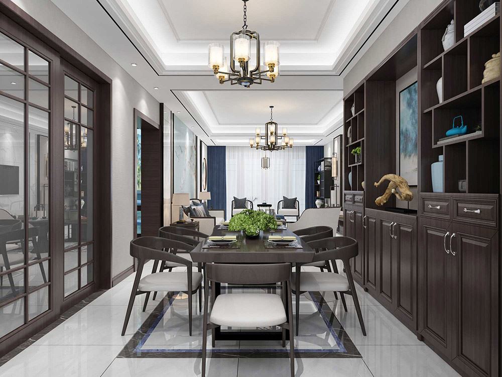 河源市恒大名都現代簡約風格三居室裝修案例