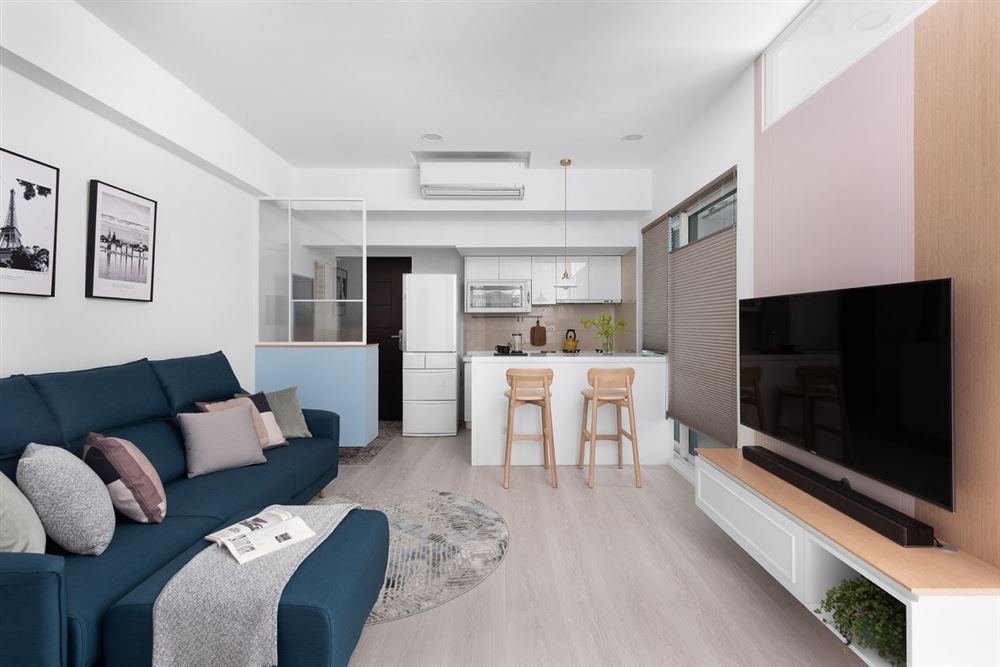 江門市柏麗灣現代簡約風格二居室裝修案例