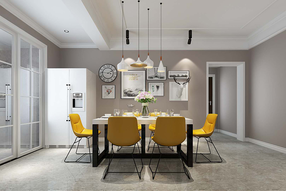 裝修公司北歐風格室內(nèi)裝修效果圖-餐廳