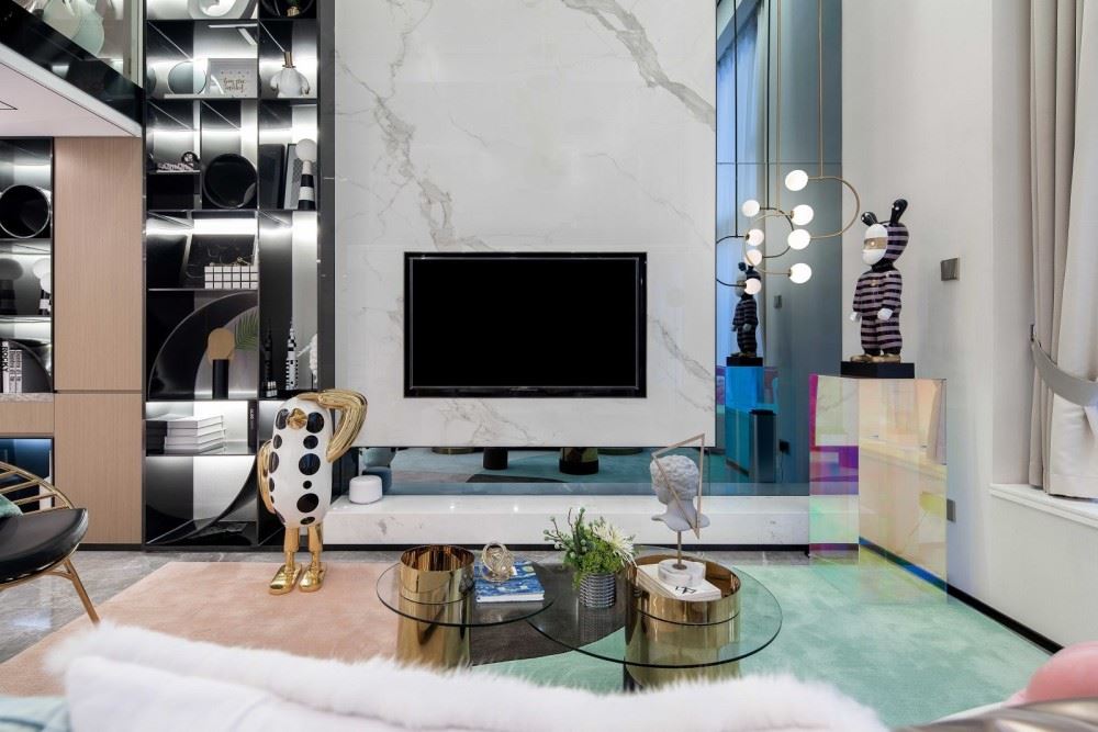 江門市寶翠園輕奢風格復式裝修案例