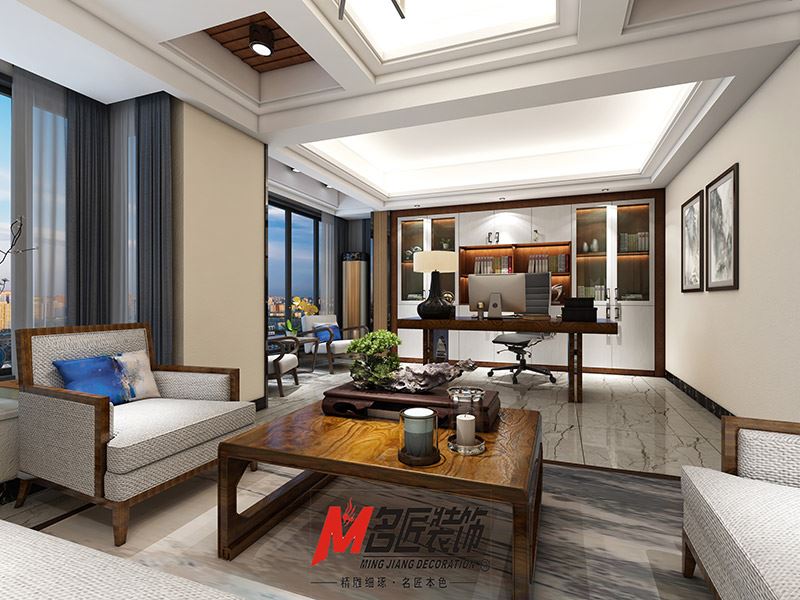 揭陽市博雅苑D區現代風格辦公空間裝修案例