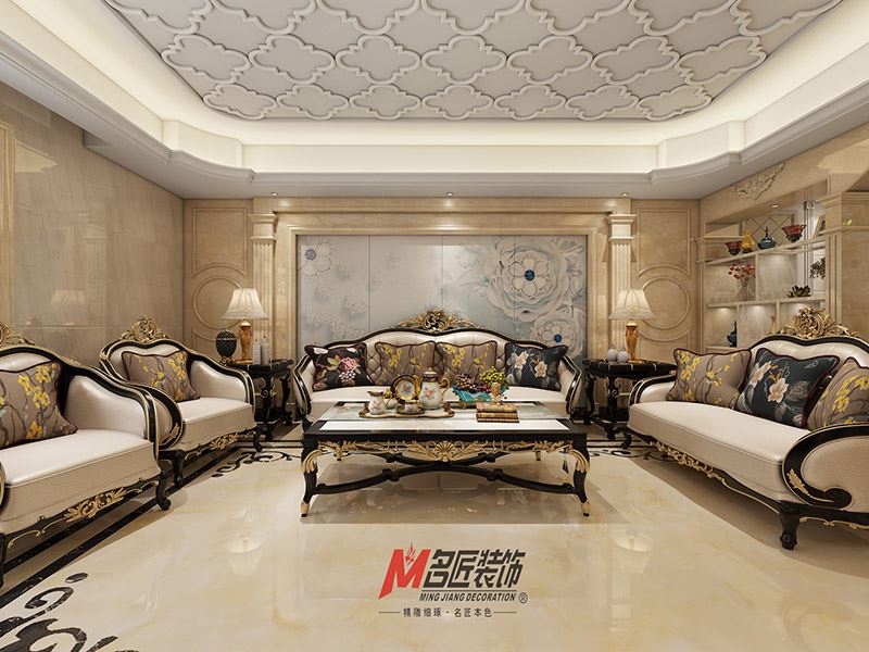 揭陽市博雅苑B區(qū)歐式風格三居室裝修案例