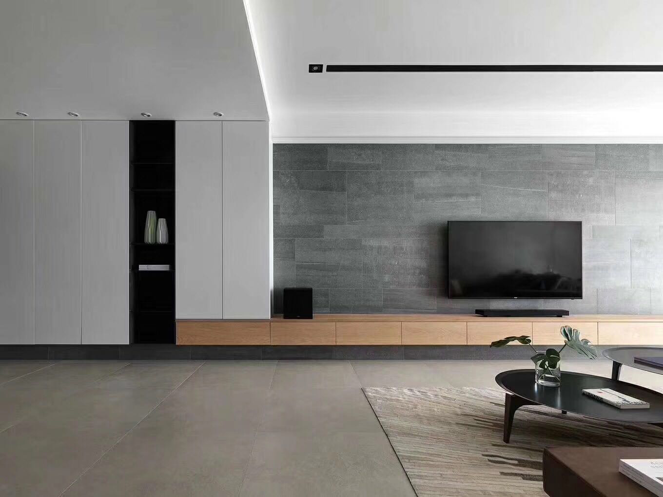 佛山市旭輝恒基鉑仕灣現代簡約風格三居室裝修案例