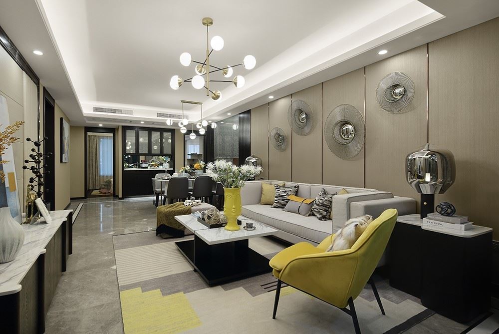 江門市保利中央公園現代簡約風格三居室裝修案例