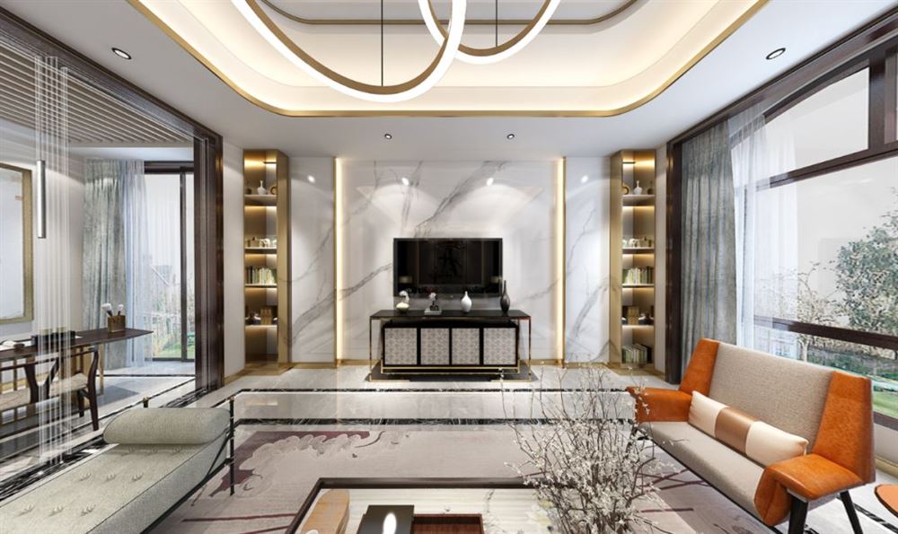 廣州市錦繡銀灣歐式風格三居室裝修案例