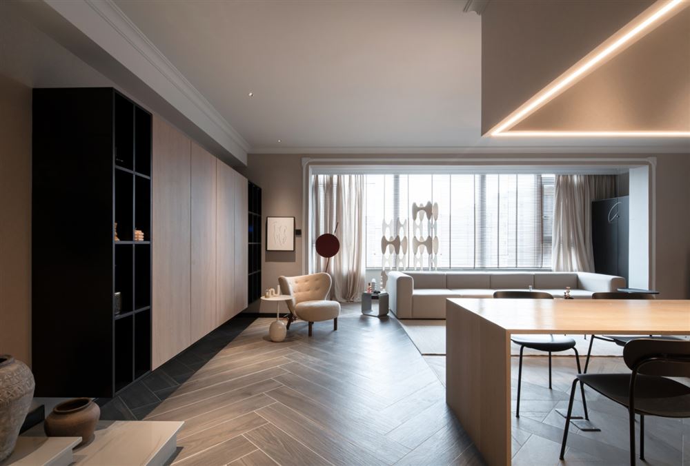 江門市恒大泉都現代簡約風格三居室裝修案例