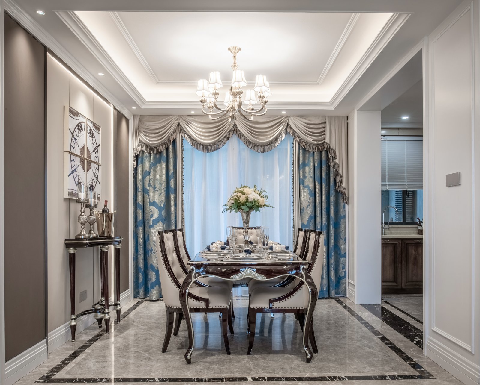現代法式風格室內設計家裝案例-餐廳 現代法式風格室內設計家裝案例-餐廳