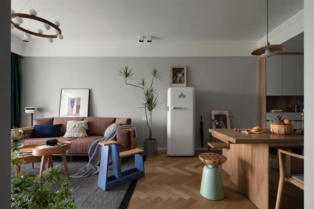 茂名市1978創寓社區北歐風格三居室裝修案例