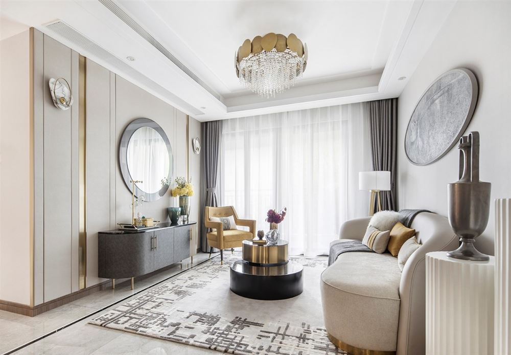 江門市東方豪苑輕奢風(fēng)格三居室裝修案例