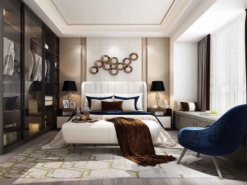 茂名市福星國際商務(wù)大廈輕奢風(fēng)格四居室裝修案例