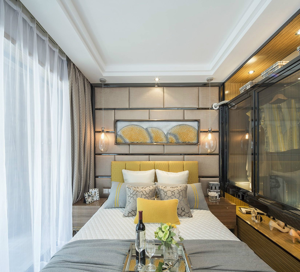 現代簡約風格室內裝修效果圖-同濟廣場二居90平米-室內臥室裝修設計 現代簡約風格室內裝修效果圖-同濟廣場二居90平米-室內臥室裝修設計