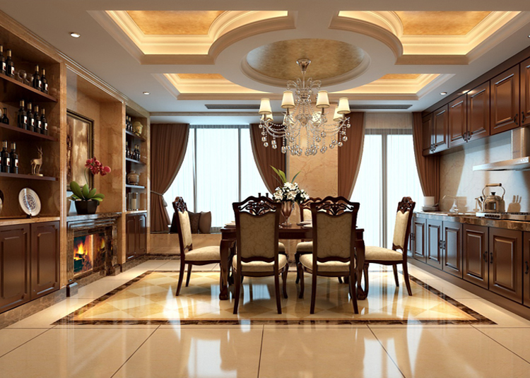 佛山市保利時代天珀歐式風格四居室裝修案例