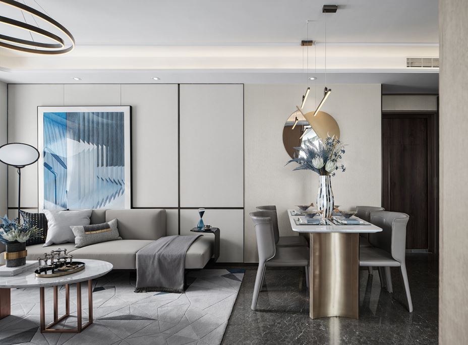 江門市東方明珠輕奢風格三居室裝修案例