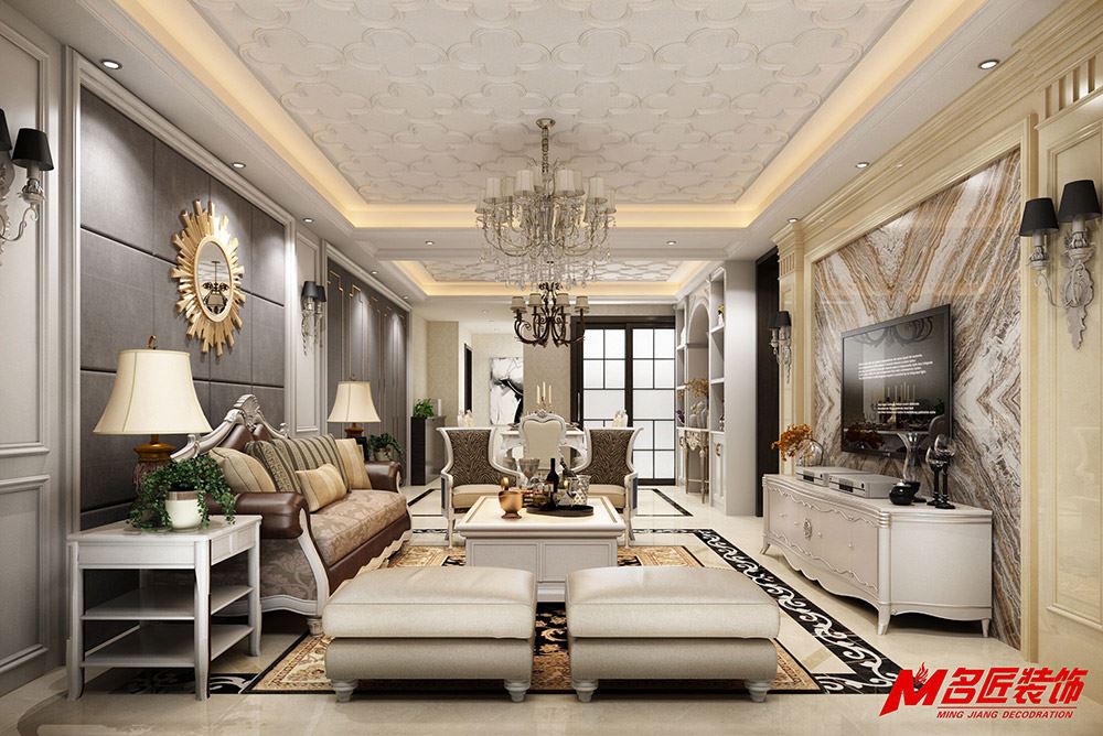 茂名市城南三區(qū)歐式風(fēng)格四居室裝修案例