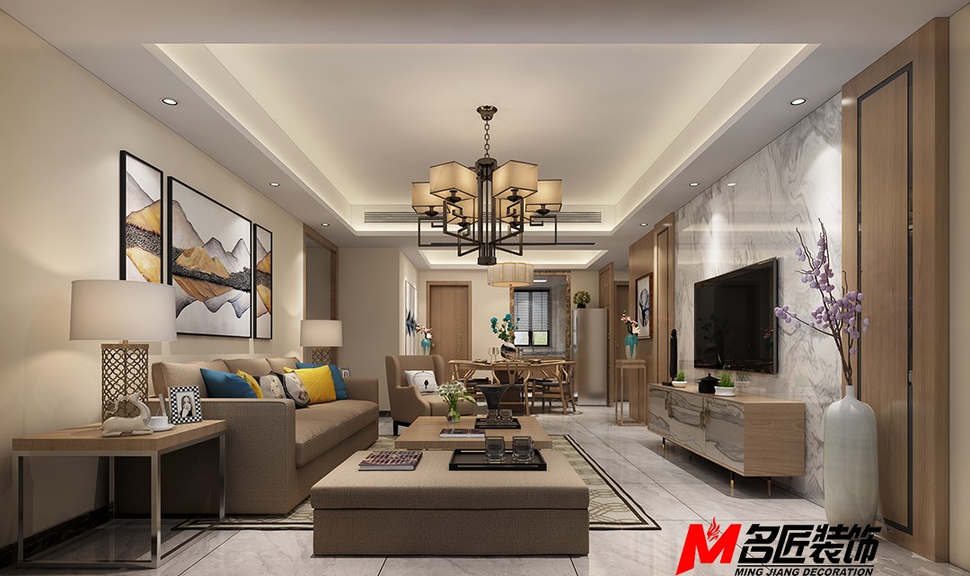 佛山市時(shí)代愛(ài)車(chē)小鎮(zhèn)(佛山)新中式風(fēng)格三居室裝修案例