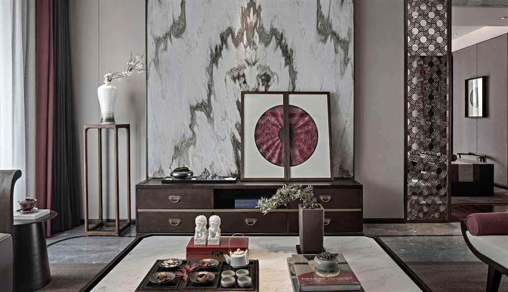 昭通市世紀(jì)大道商業(yè)廣場(chǎng)小區(qū)新中式風(fēng)格四居室裝修案例