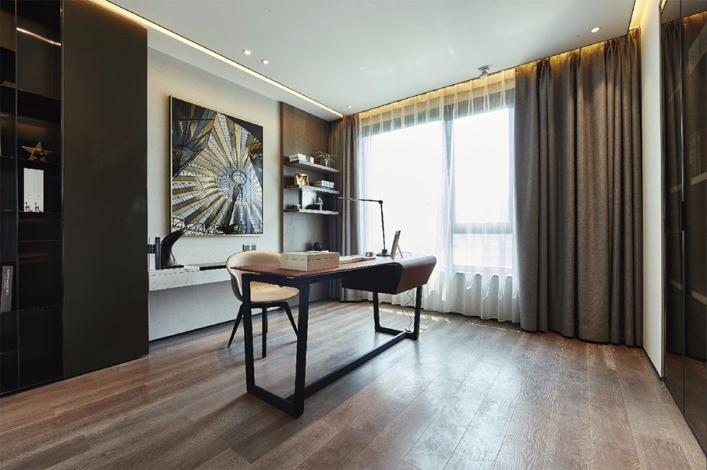 現代輕奢風格室內設計家裝案例-書房 現代輕奢風格室內設計家裝案例-書房