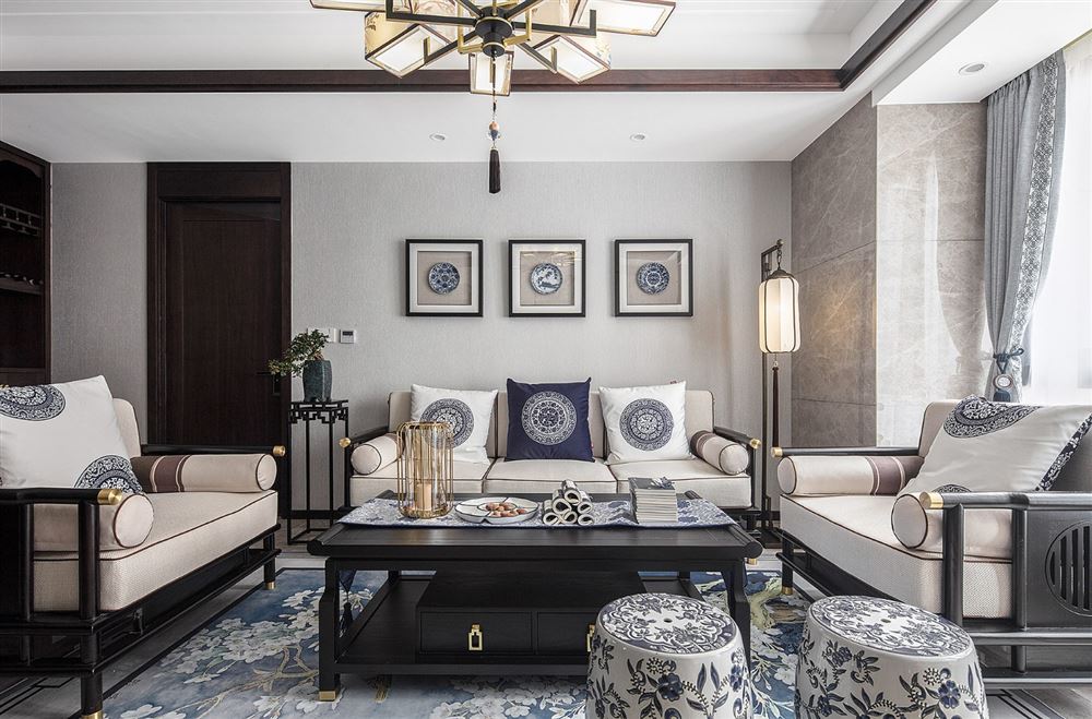 廣州市越秀&middot;大學城&middot;和樾府新中式風格三居室裝修案例