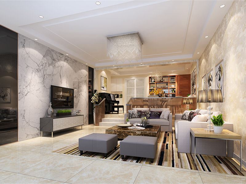 佛山市雅居樂萬象郡現代簡約風格復式裝修案例