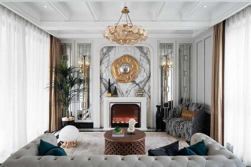 佛山市招商&middot;悅府輕奢風格四居室裝修案例