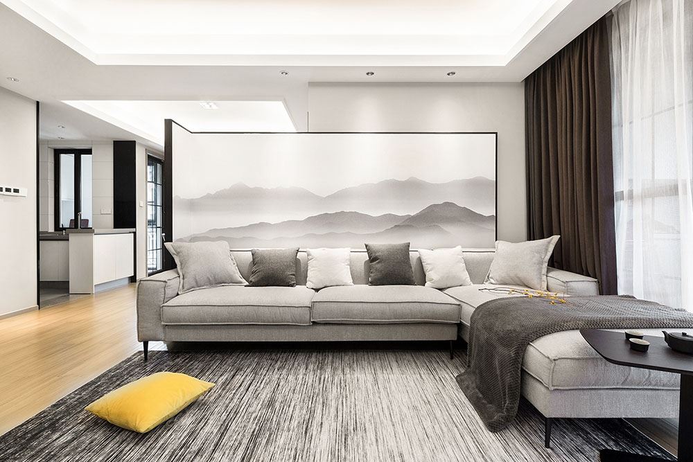 佛山市美的鷺湖森林度假區新中式風格三居室裝修案例