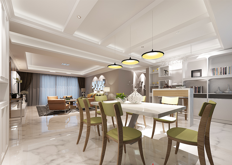 無錫市藍(lán)光雍錦園現(xiàn)代簡約風(fēng)格四居室裝修案例