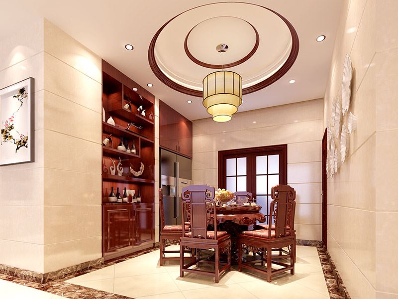 河源市堅(jiān)基美麗城新中式風(fēng)格三居室裝修案例