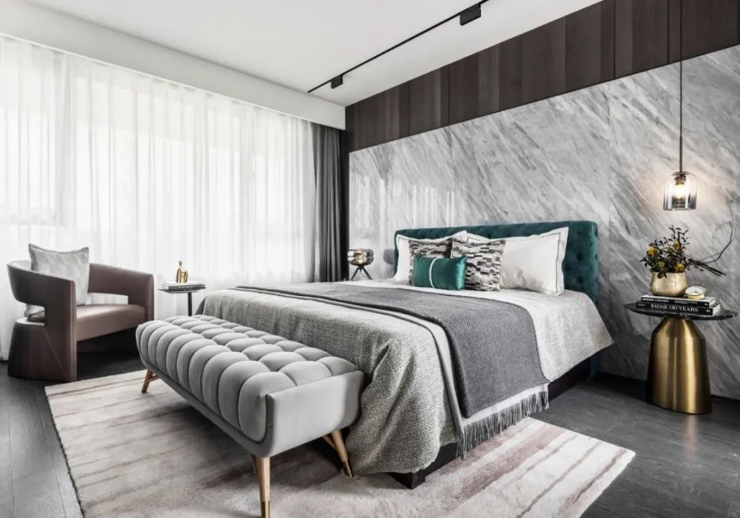 現代輕奢風格室內設計家裝案例-主臥 現代輕奢風格室內設計家裝案例-主臥