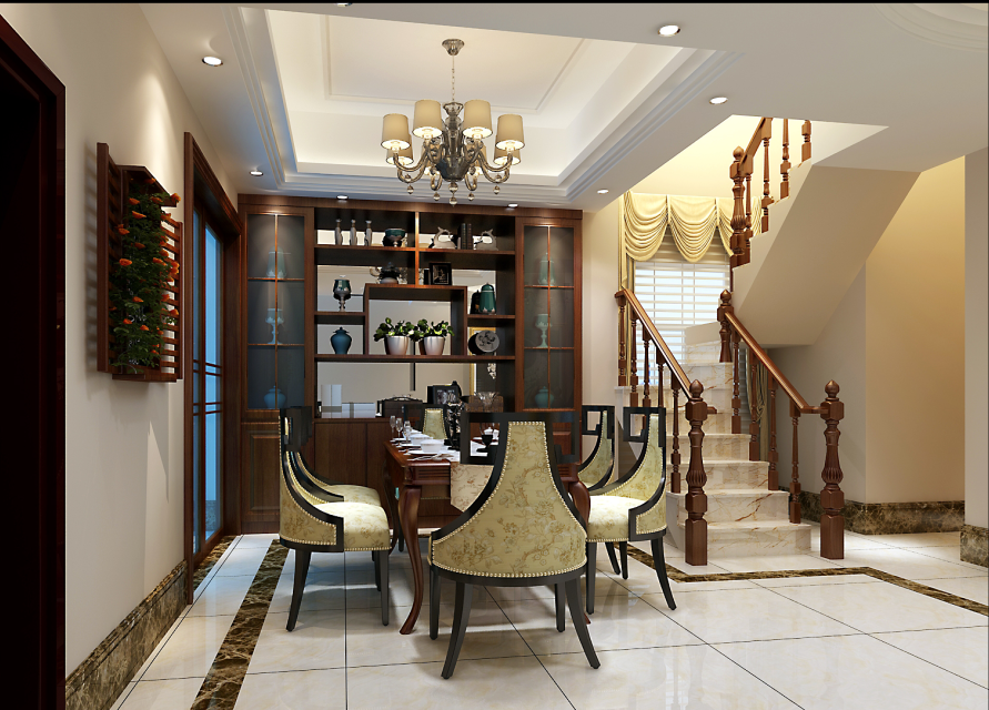 佛山裝修公司美式風格室內裝修效果圖-餐廳 佛山裝修公司美式風格室內裝修效果圖-餐廳