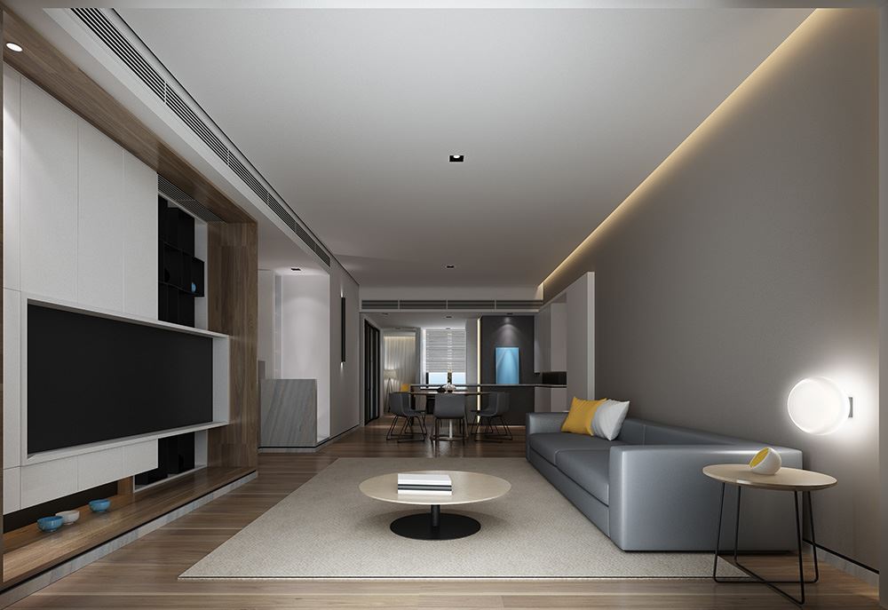 廣州市保利紫薇花園輕奢風格四居室裝修案例