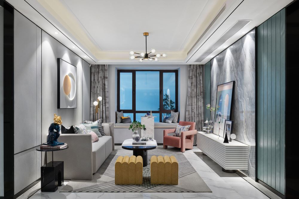 佛山市碧桂園智慧慢城輕奢風格三居室裝修案例