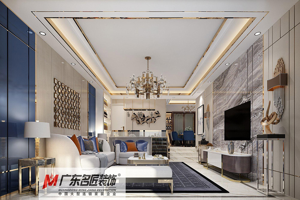 高級灰輕奢風格別墅裝修效果圖-九嶺天下別墅300平米-客廳 高級灰輕奢風格別墅裝修效果圖-九嶺天下別墅300平米-客廳