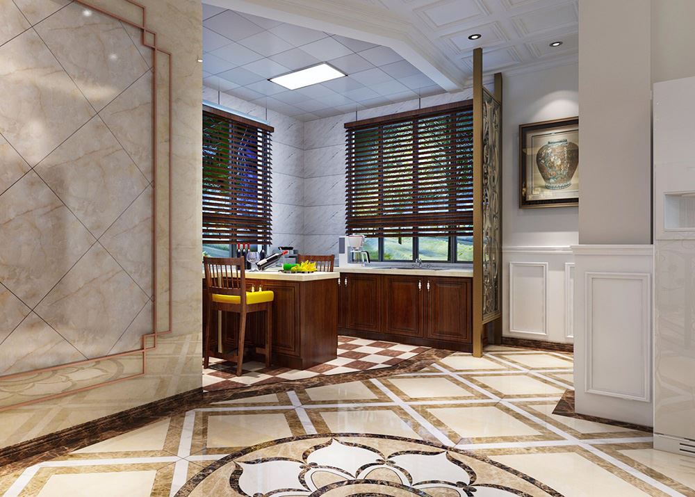 江門市保利中央公園田園風格別墅裝修案例